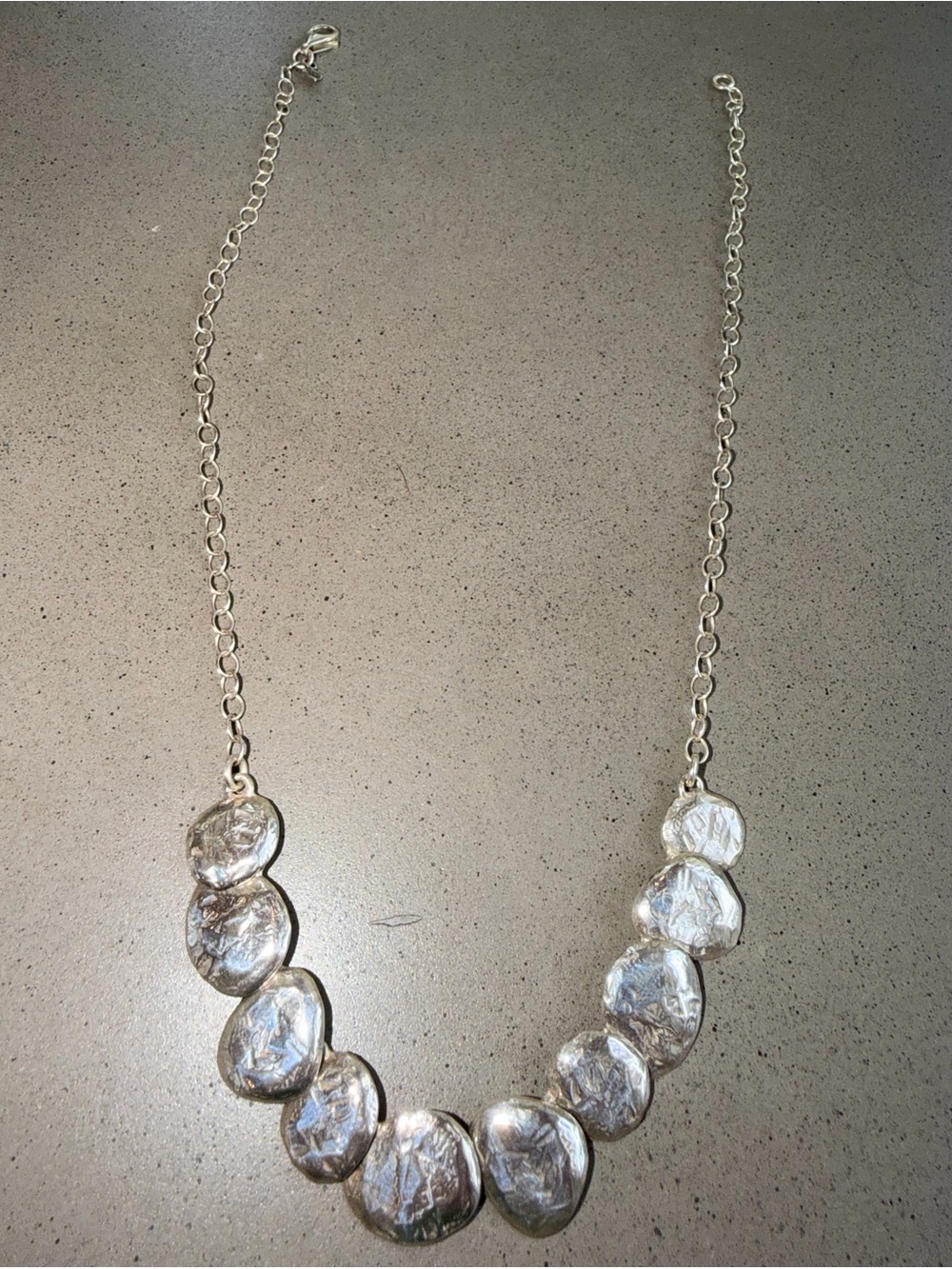 18” Sterling Textured Statement Necklace - by Silpada